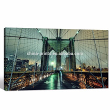 New York Cityscape Poster/Brooklyn Bridge Wall Art/Modern Landscape Photography Print
